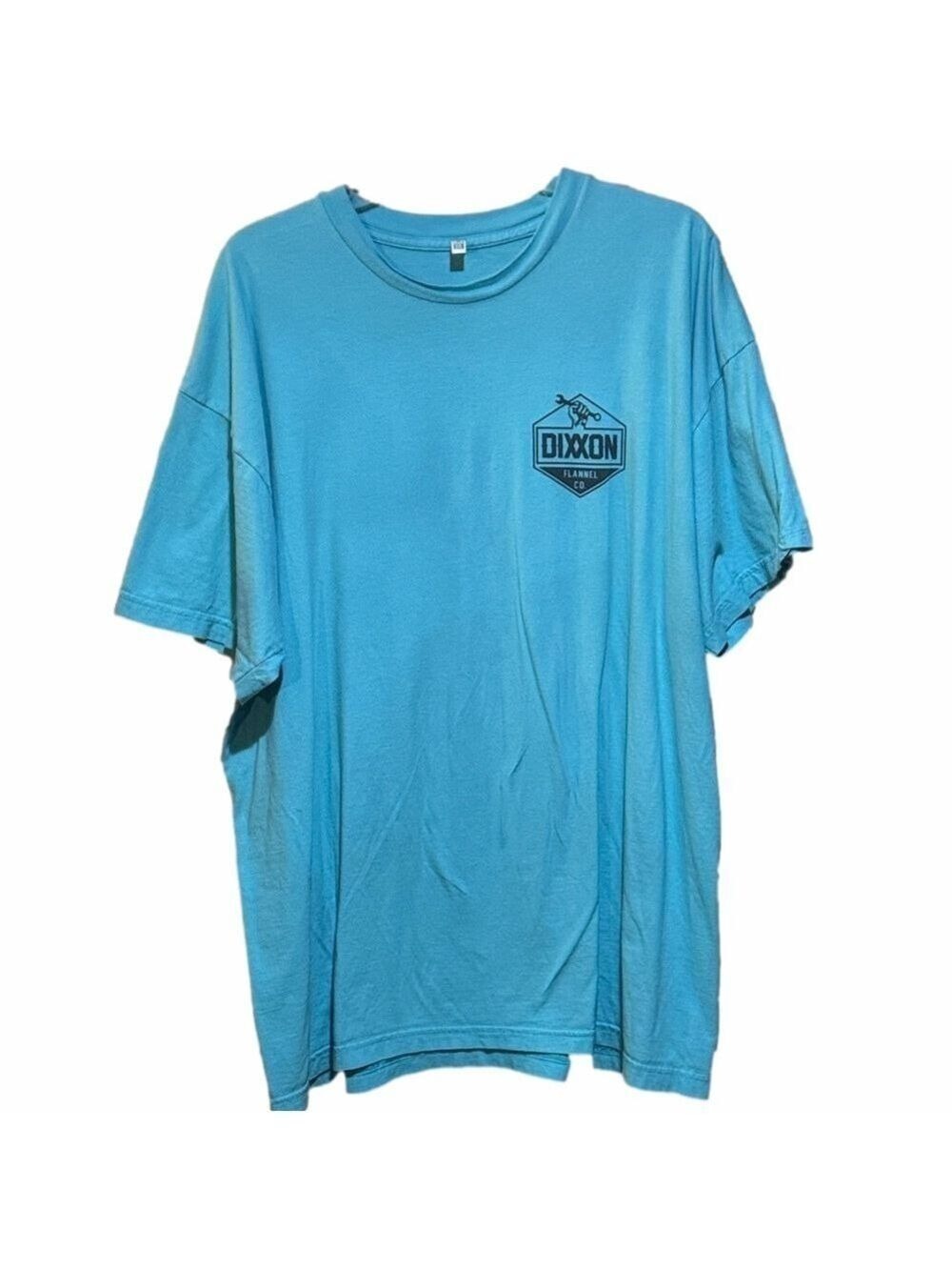 Dixxon Men's Aqua Short Sleeve T Shirt Size 2XL